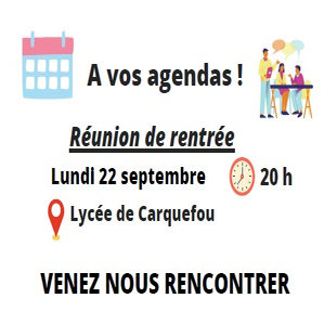 date réunion de rentrée présentation association répondre questions